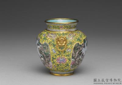 图片[3]-Gold jar with animal masks and painted enamels, Qing dynasty, Qianlong reign (1736-1795)-China Archive